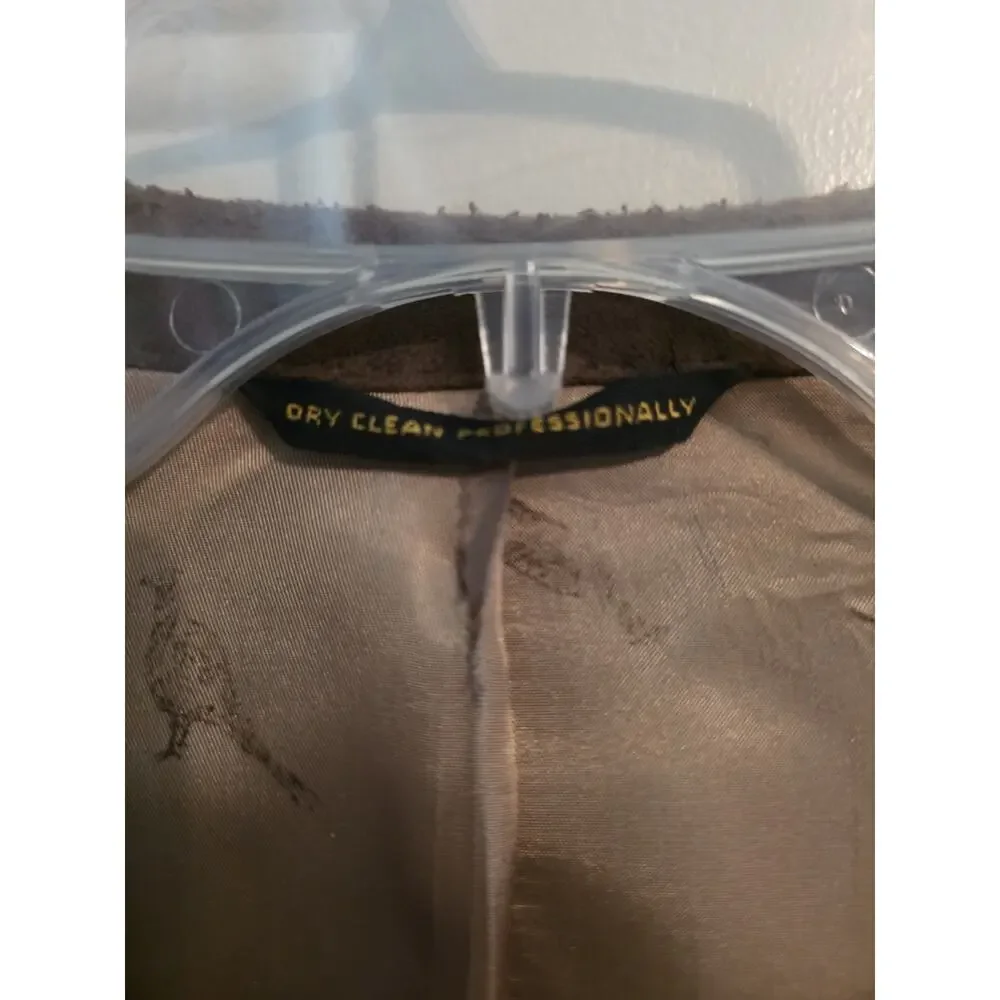 Kingsridge Imperial Vintage Sports Coat Men’s Brown Faux Suede Top Stitched READ